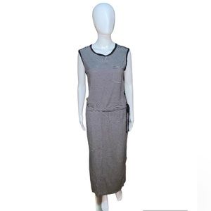 Comfortable White and black stripes gap dress (new)